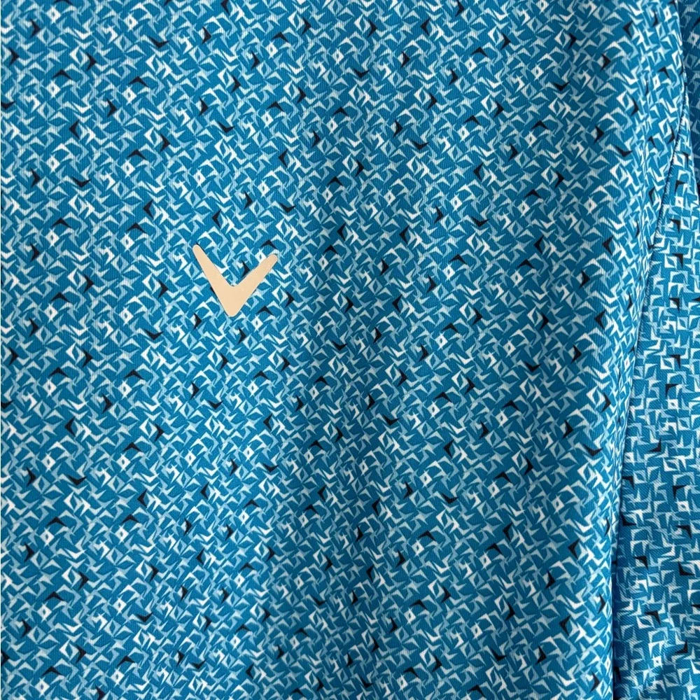 Callaway Men's Opti-Dri Patterned Blue Polo Shirt - Picture 4 of 4